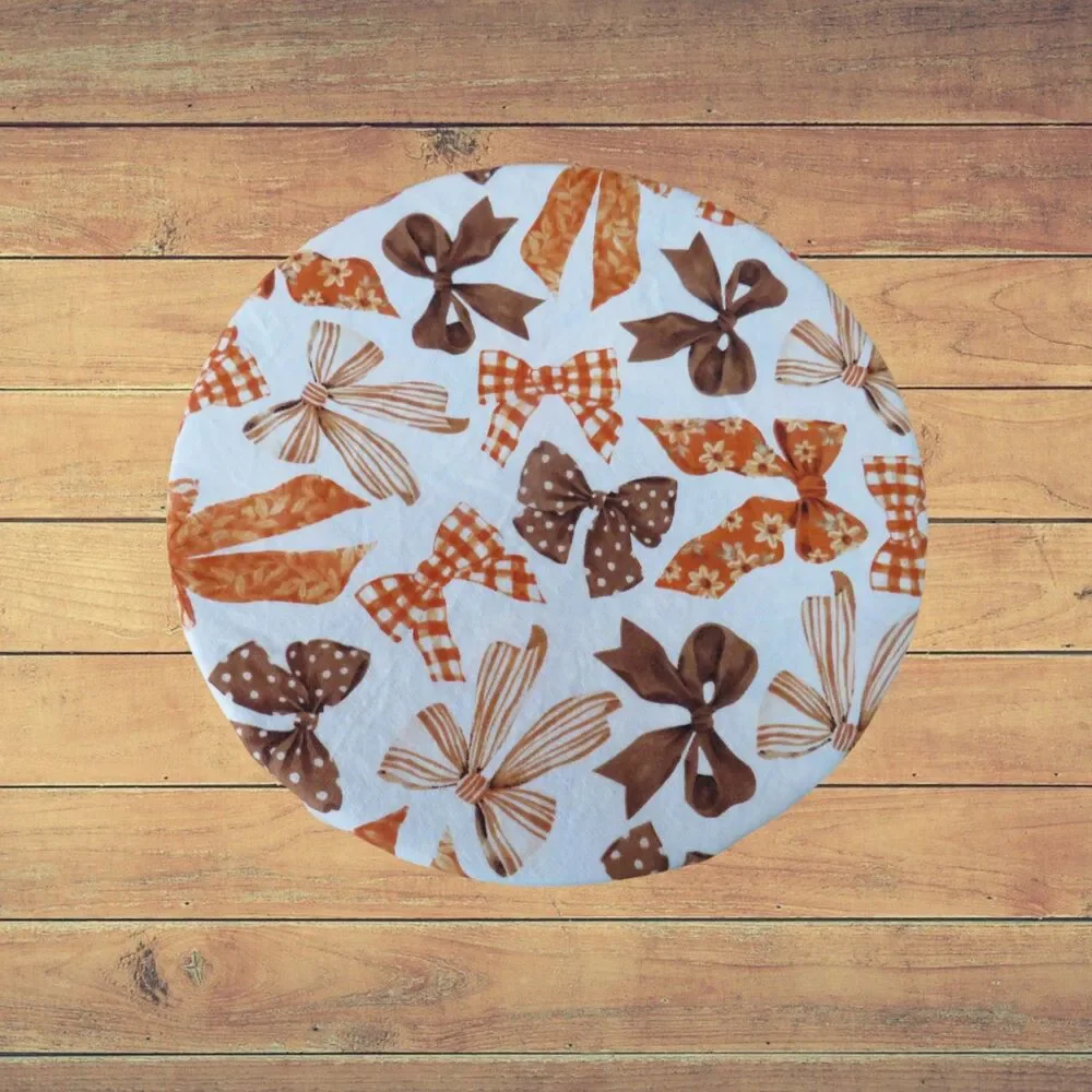 Reversible Kitchenaid Bowl Cover: Farm Roosters, Pumpkins, Fall Bows, 4.5 QUART